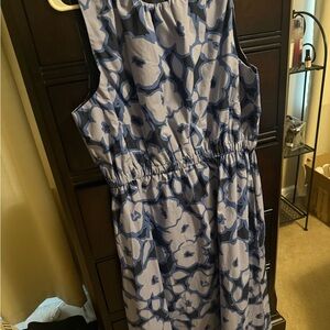 Banana Republic Blue Floral Midi Dress